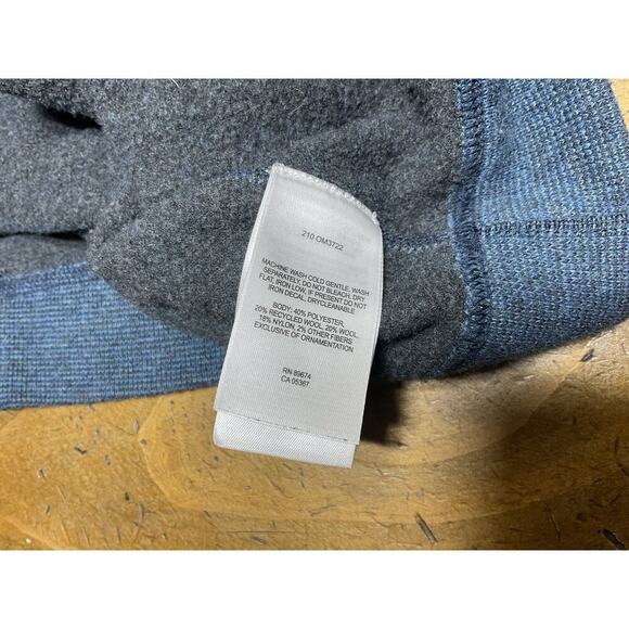 Mountain Hardwear Sweater Mens XL Blue Wool Blend 1/4 Zip Pullover Outdoors - Picture 15 of 16